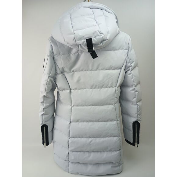 Moose Knuckles Women's Grey Cloud Berland Parka Jacket Coat Size Medium - Picture 2 of 8